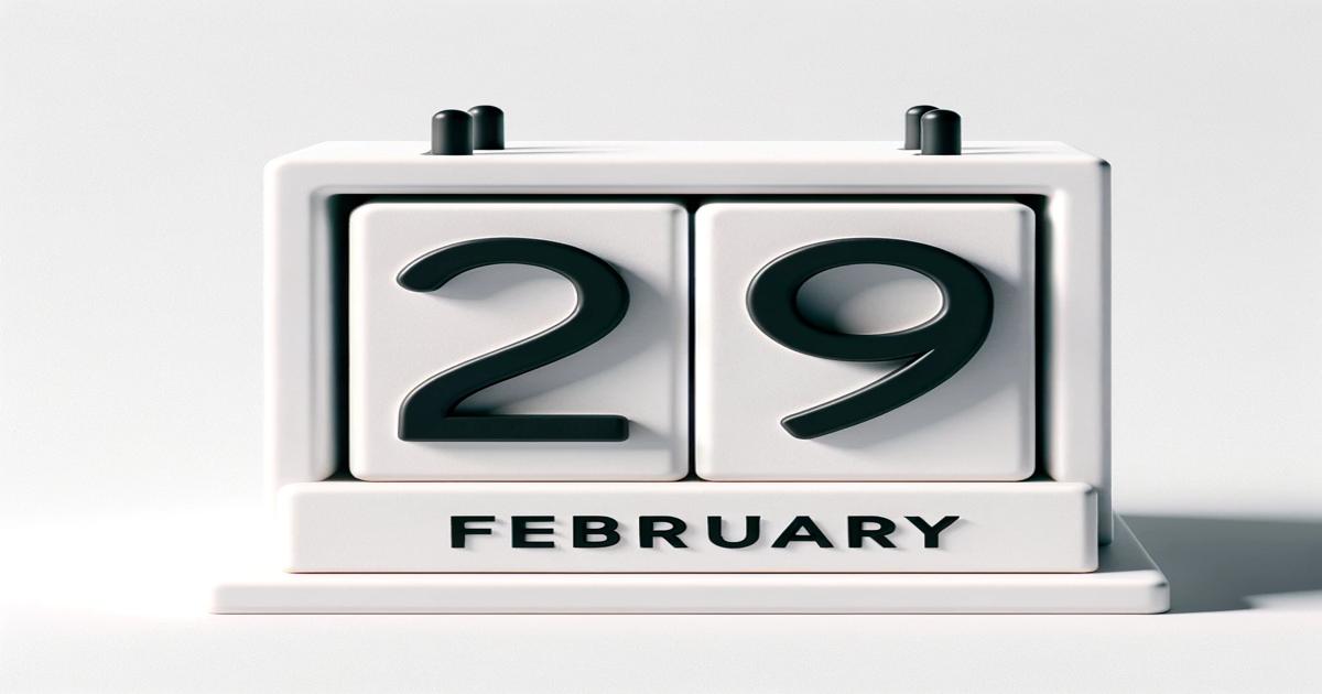 Leap Year 2024 Calendar with February 29 Highlighted