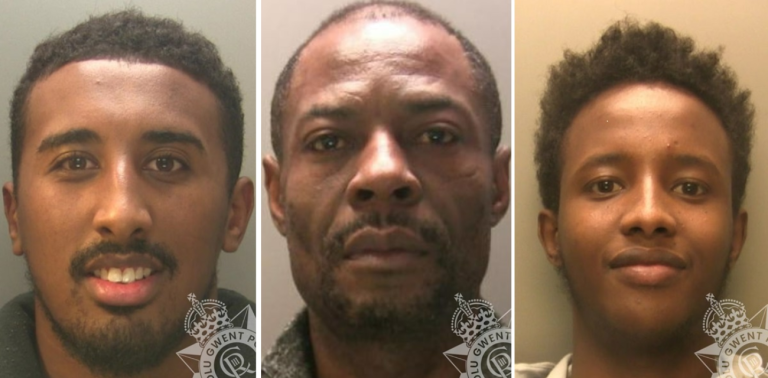 Left to right – Armani Brown, Phillip Royal and Ahmed Hassan, Image:nation.cymru