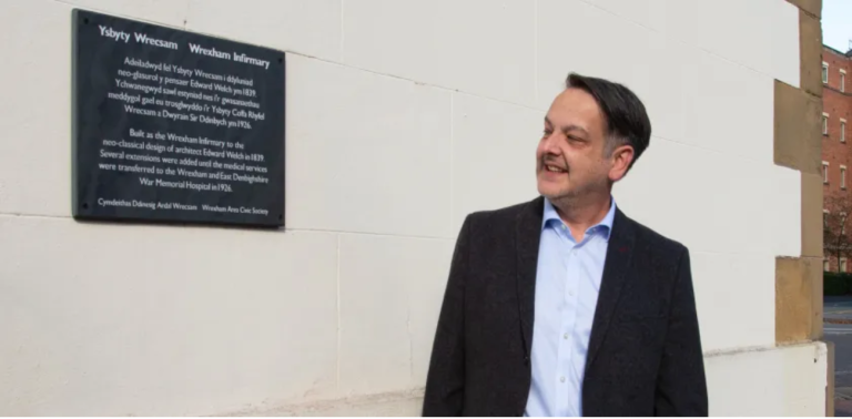 Plaque commemorating Old Infirmary’s historical significance to Wrexham unveiled, Image:wrexham.com