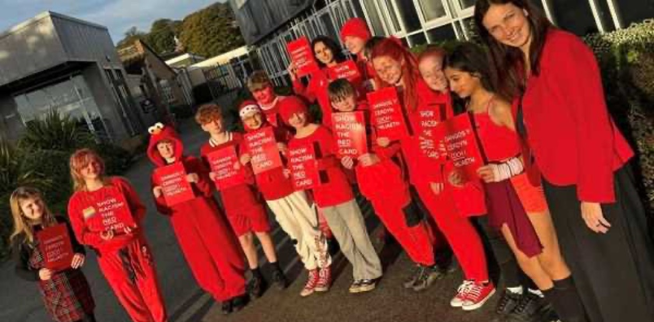 Wrexham secondary school shows Racism the Red Card, Image:wrexham.com