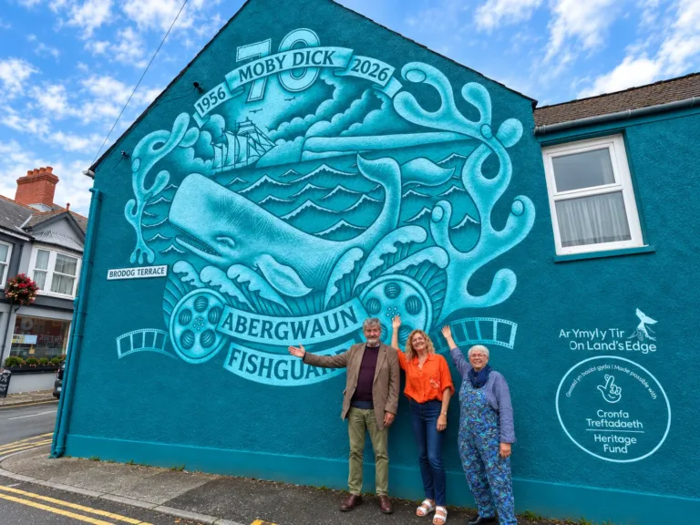 Moby Dick mural unveiled in Fishguard for 70th anniversary