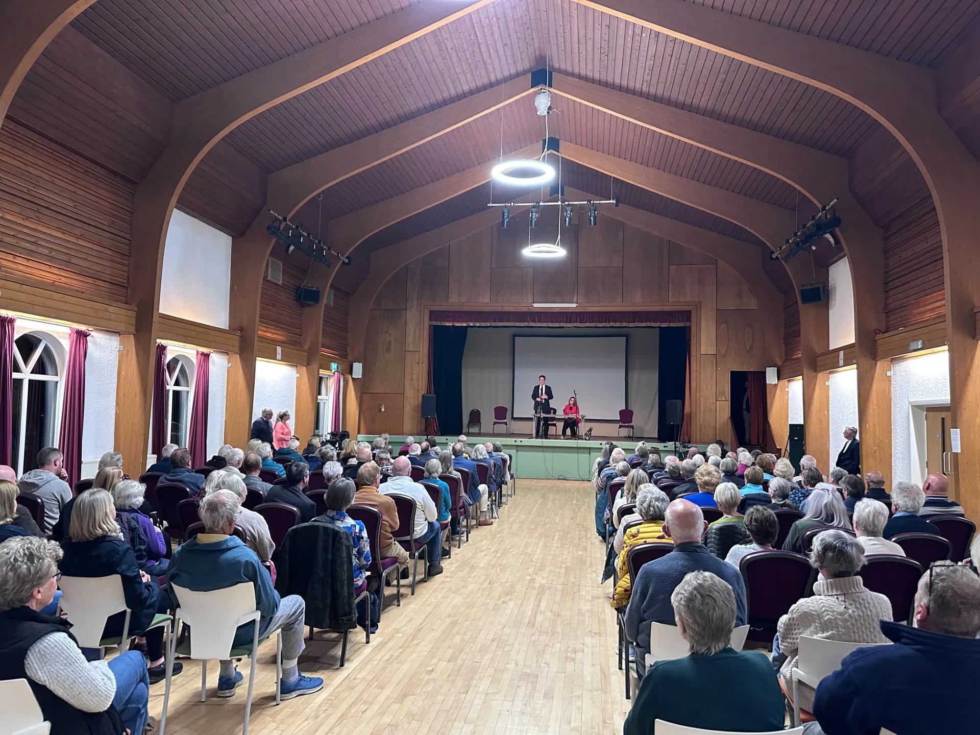 Hundreds rally in Knighton over threatened hospital cuts