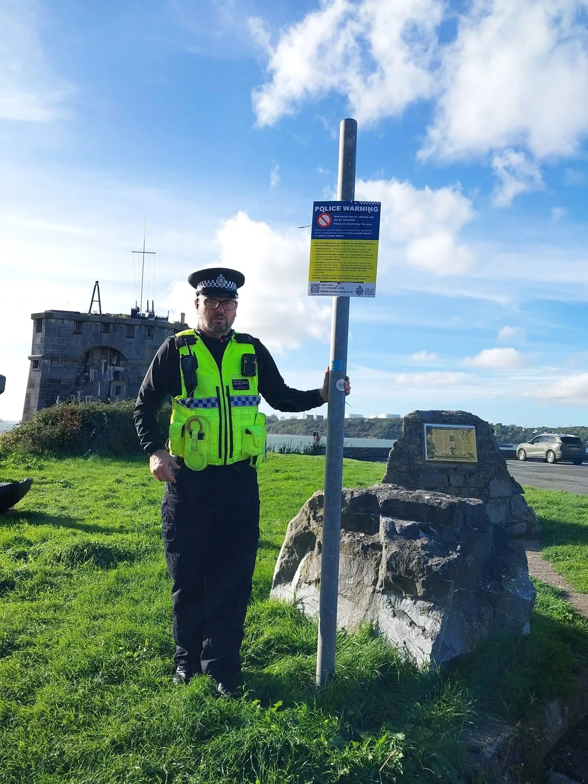 Pembroke Dock police install warning signs over anti‑social driving