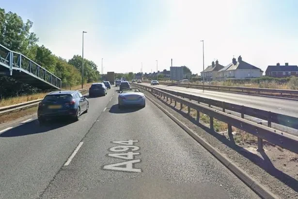 A494 crash causes major Flintshire delays