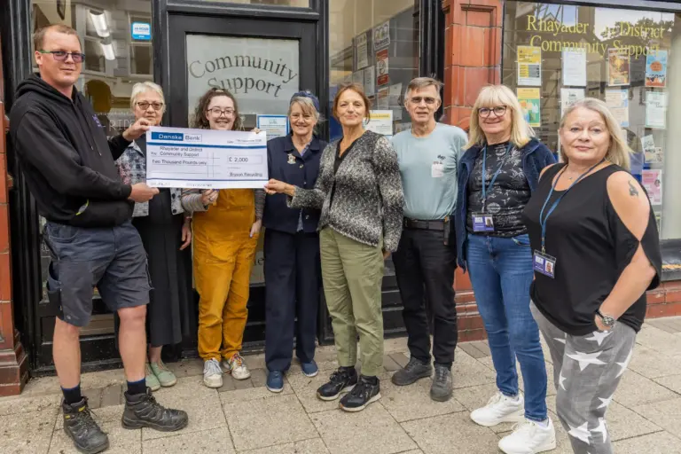 Bryson Recycling gives £2,000 to Rhayader charity