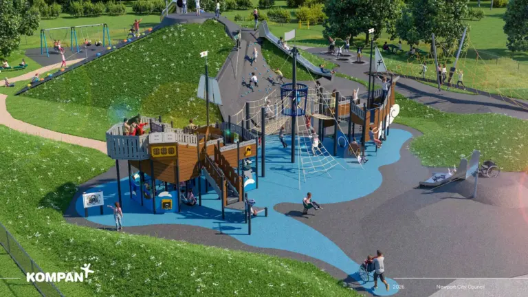 Newport begins work on giant ship playground at Pill Mill