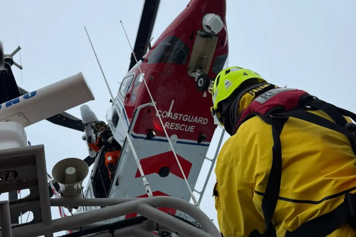 Fishing crew member airlifted after sea medical emergency