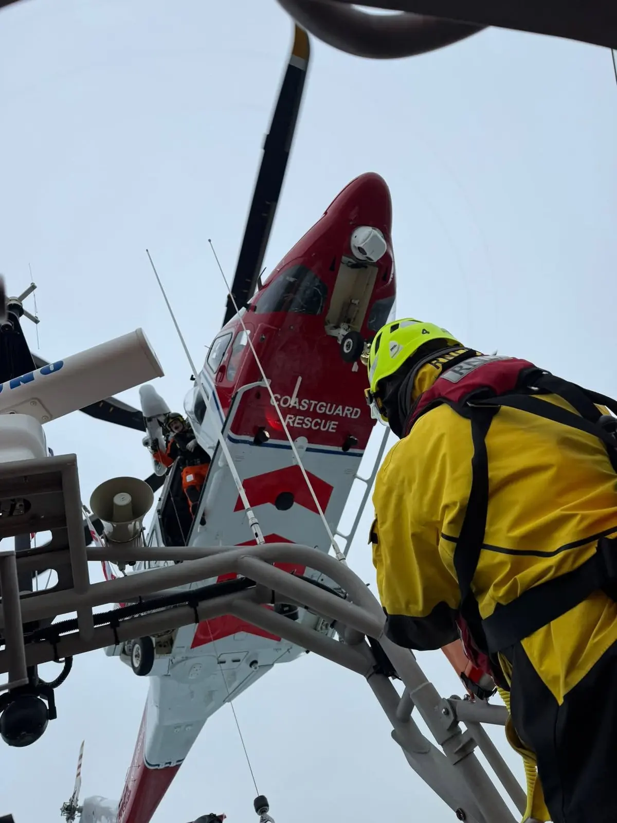 Angle Lifeboat crew rescue fisherman after cardiac emergency
