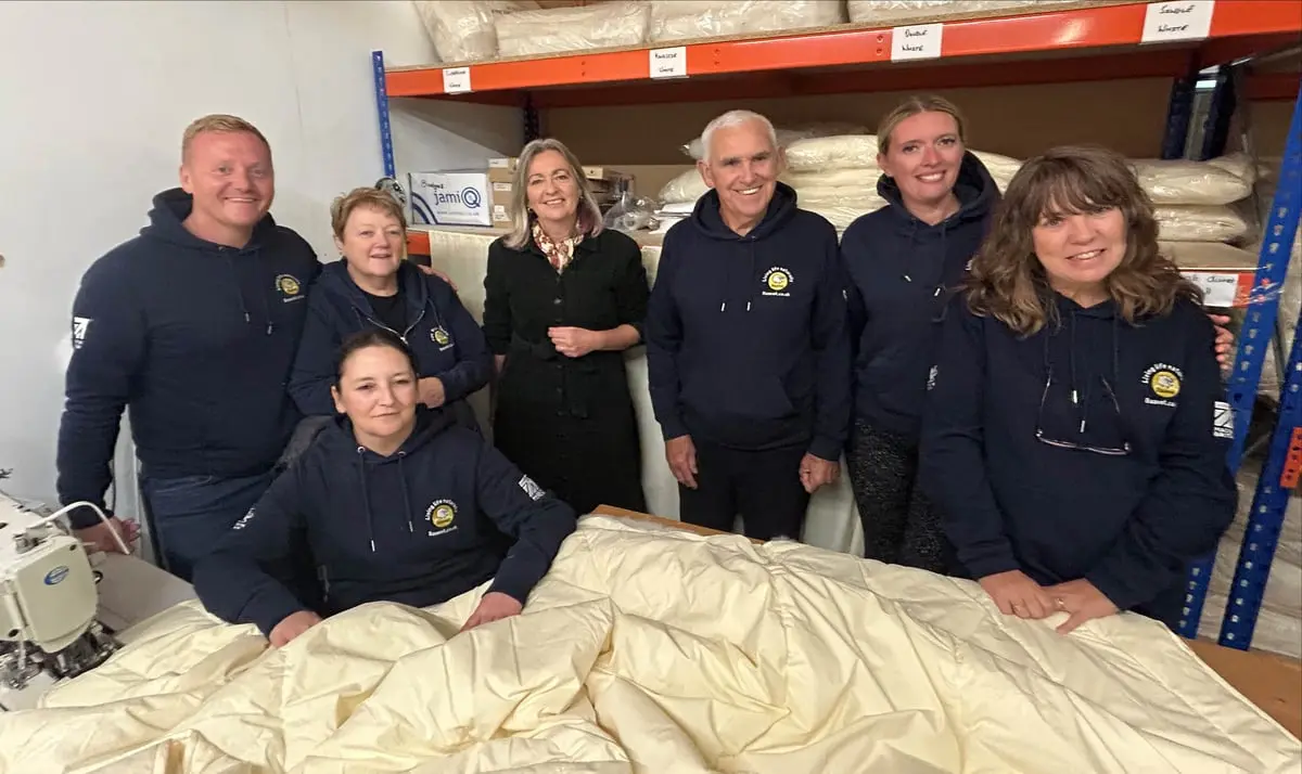 MP visits Baavet’s Porthmadog wool duvet factory