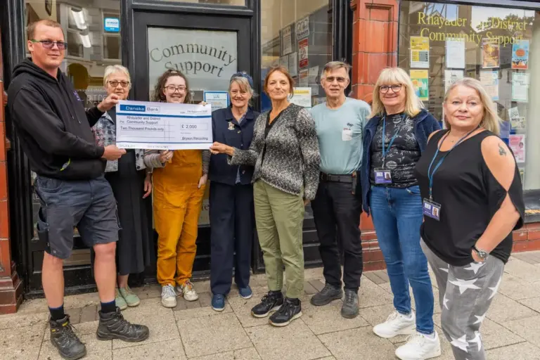 Rhayader charity receives £2,000 boost from recycling firm
