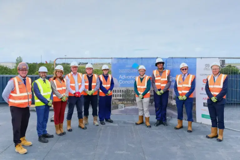 Cardiff & Vale College tops out £119m net‑zero campuses