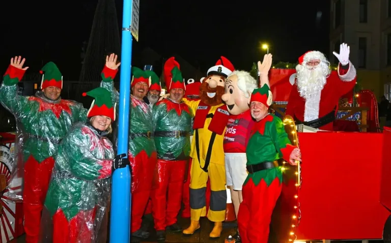 Saundersfoot Christmas lights switch on sparks festive season